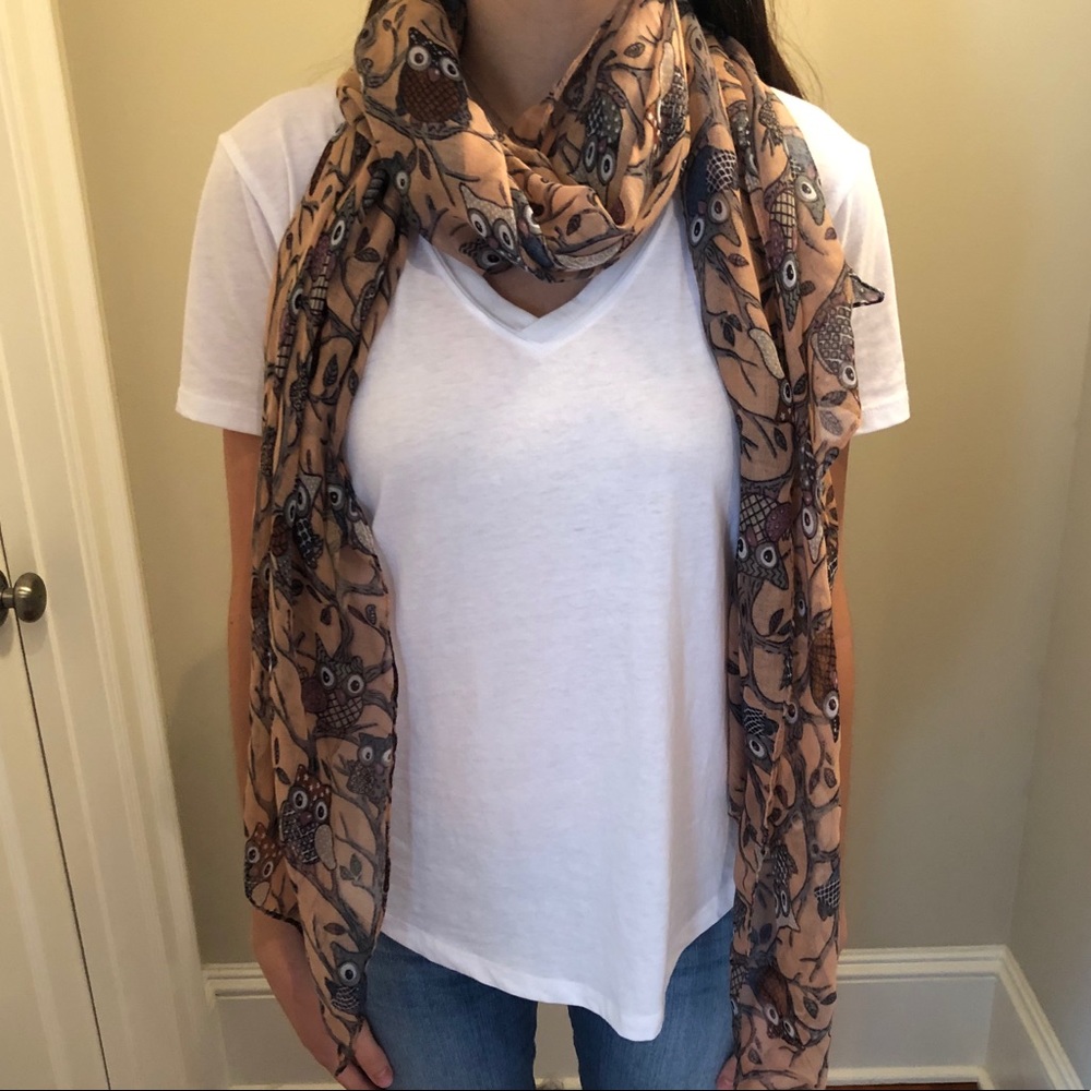 Owl print scarf